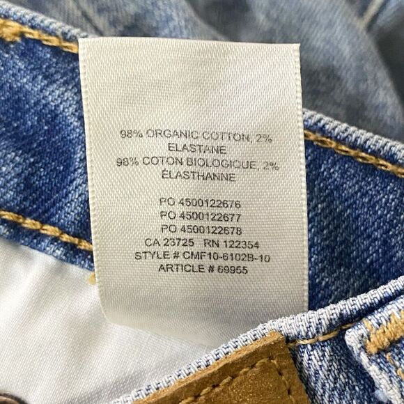 Aritzia Denim Forum Womens Size 23 High Rise Slim Ankle Blue Jeans Button Fly - Picture 13 of 13